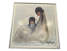 ETTORE TED DEGRAZIA AMERICAN ART PRINT TITLED NAVAJO MOTHER