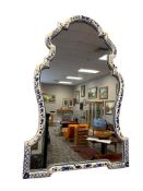 DONIA STYLE WALL MIRROR FEATURING DANISH INSPIRED WHITE AND BLUE PAINTED WOOD FRAME