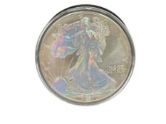 2001 HOLOGRAPHIC AMERICAN SILVER EAGLE PROOF DOLLAR IN CAPSULE