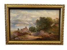 THOMAS WHITTLE THE YOUNGER ENGLISH LANDSCAPE ARTIST ORIGINAL OIL PAINTING ON CANVAS