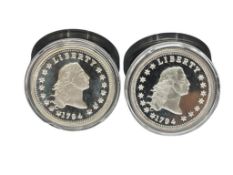 TWO COPY 1794 DRAPED BUST .999 FINE SILVER ROUNDS