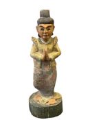 20TH CENTURY BALINESE CARVED TEAK WOOD STATUE