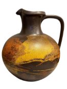 ROYAL HAEGER MID-CENTURY EARTH WRAP POTTERY PITCHER