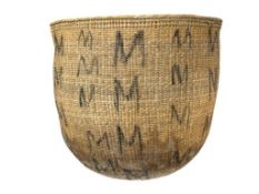 LARGE SOUTH AMERICAN YANOMAMI EARLY 1900'S GATHERING BASKET WITH 