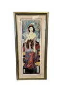 MURAMASA KUDO JAPANESE ARTIST 1986 LIMITED EDITION SERIGRAPH TITLED FLOWER GODDESS # 96/275