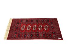 BOKHARA WOOL PILE HERAT ORIENTAL STYLE SMALL RUNNER WITH FRINGE