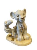 LENOX DISNEY SHOWCASE COLLECTION BEJEWELED FIGURE SIMBA AND ZAZU