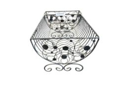 METAL WIRE SCROLL DESIGN TABLETOP KITCHEN RACK