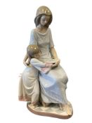 LLADRO FINE PORCELAIN FIGURINE BEDTIME STORY # 5457, ISSUED IN 1988, SCULPTOR FRANCISCO CATALA
