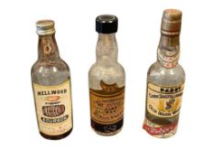 WHISKEY AND BOURBON 1/10 PINT COLLECTIBLE ANTIQUE BOTTLES MELLWOOD, PADDY, AND JOHN JAMESON & SON