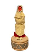 NATIVE AMERICAN INDIAN CARVED COTTONWOOD STANDING FIGURE