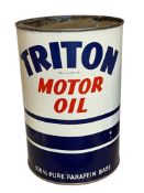 1934 UNION OIL COMPANY TRITON MOTOR OIL 5QT TIN LITHO OIL CAN