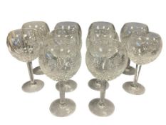 WATERFORD CRYSTAL MILLENNIUM 11.5 OZ BALLOON GLASSES TOTAL OF TEN, 1996-2005