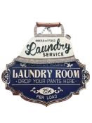 METAL HOME WALL DECOR LAUNDRY ROOM SIGNS