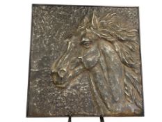 UNIQUE RUSTIC WESTERN WILDLIFE METAL ART IN RELIEF OF HORSE BUST