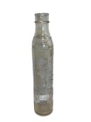 PENNANT OIL & GREASE CO CLEAR GLASS EMBOSSED 1QT GLASS MOTOR OIL BOTTLE