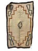 1930'S ANTIQUE NAVAJO SOUTHWEST WOOL WEAVING / RUG GEOMETRIC ESIGN