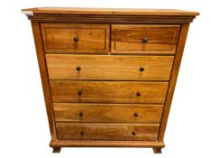 MODERN INLAID WOOD HIGH TOP SIX DRAWER DRESSER