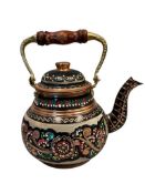 ELEABORATE TURKISH HAND MADE DECORATIVE COPPER TEAPOT
