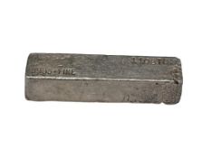 WESTERN STATE REFINERY RARE .999 FINE SILVER 11.08 TROY OUNCE BAR