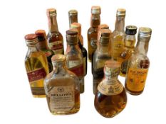 VINTAGE 20TH CENTURY COLECTIBLE 1/10 PINT WHISKEY BOTTLES