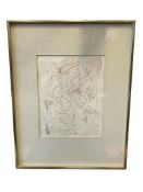 SALVADOR DALI RENOWN SURREALIST ARTIST INTAGLIO ETCHING ON PAPER TITLED AUTUMN