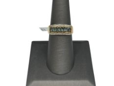 14K YELLOW GOLD ALEXANDRITE AND DIAMOND RING