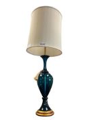 HARBRO HAND BLOWN SWEDISH ART GLASS NEW WORLD STYLE TALL TABLE LAMP