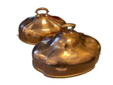 REED AND BARTON SILVER SOLDERED COPPER RESTAURANT FOOD DOME COVER FROM THE SOVEREIGN AND SUNSET INN