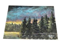 ORIGIAL ACRYLIC ON CANVAS LAKE TAHOE PAINTING BY LOCAL ARTIST MARK ASA FOLTZ TITLED LAKE TAHOE PI...