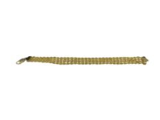10K YELLOW GOLD TWISTED ROPE FOUR STRAND FASHION BRACELET