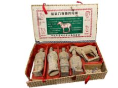 VINTAGE MINIATURE TERRACOTTA SOLDIERS FROM THE ARMY OF THE QIN DYNASTY