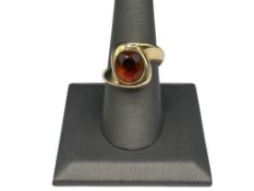 14K YELLOW GOLD DESIGNER SIGNED PADPARADSCHA RING