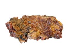 DEEP RED VANADINITE WITH GOETHITE GEOLOGICAL SPECIMEN SAMPLE MINED IN MOROCCO