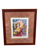 ZAMY STEYNOVITZ POLISH ARTIST SERIOLITHOGRAPH TITLED BEAUTY AND BEAU 1999