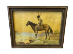 CYRUS EDWIN DALLIN AMERICAN SCULTOR AND ARTIST WESTERN LITHOGRPAH PRINT TITLED THE SCOUT