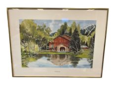 NANCY TAYLOR STONINGTON AMERICAN ARTIST PENCIL SIGNED PRINT TITLED THE OPERA HOUSE