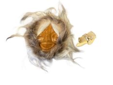 ALSAKAN INUIT COLLECTIBLE CRAFTS INCLUDING BLACK COTTONWOOD BARK MASK BY DAVID L. HENDREN