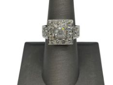 PLATINUM DIAMOND FASHION RING FEATURING NEARLY 3.00CTTW IN DIAMONDS