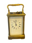 EARLY 19TH CENTURY FRENCH CARRIAGE CLOCK, SPRING-DRIVEN, CASE NO. 198