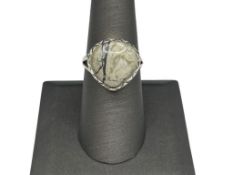 STERLING SILVER WHITE BUFFALO RING
