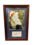 GREG NORMAN THE GREAT WHITE SHARK RENOWN AUSTRALIAN GOLFER PHOTOGRAPH AND AUTOGRAPH