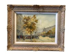 CHARLES BLONDIN FRENCH IMPRESSIONISTS PAINTER ORIGINAL OIL ON CANVAS PARIS STREET SCENE