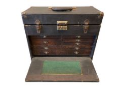 ANTIQUE GERSTNER & SONS TOOL LEATHER WRAPPED MACHINIST BOX ARTS AND CRAFTS PERIOD CIRCA 1922