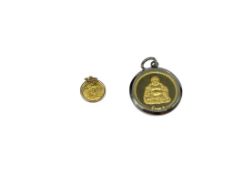 TWO .999 FINE GOLD COIN PENDANTS