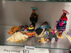 VINTAGE ETHNIC DOLLS INCLUDING NATIVE AMERICAN, PERU, SEMINOLE DOLLS, TEXTILE, CELLULOID