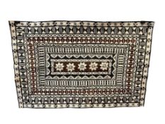 SOUTH PACIFIC GEOMETRIC POLYNESIAN FOLK ART BARK TAPA CLOTH ART