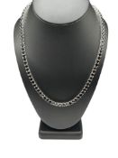 STERLING SILVER ROUND CUT BLACK STONE NECKLACE