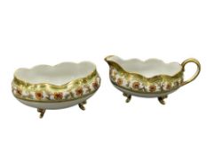 CIRCA 1911 ROYAL CROCKERY RC NORITAKE NIPPON ANTIQUE PORCELAIN CHINA CREAMER AND SUGAR BOWL