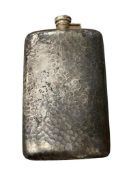 ANTIQUR APOLLO SILVER CO HAND HAMMERED SILVER PLATE FLASK